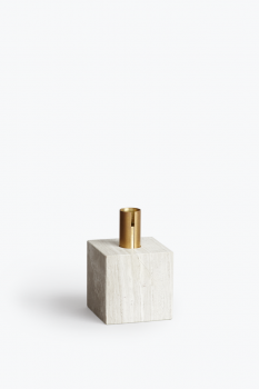 Block+Candle+Holder+White+Fossil