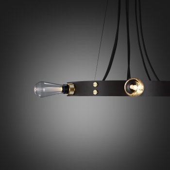 Buster + Punch Hero light graphite ring brass details fit to the ring crystal buster bulb