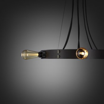 Buster + Punch Hero light graphite ring smoked bronze details fit to the ring gold buster bulb